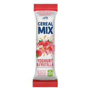 Barra de cereal Cereal Mix Yoghurt Frutilla 26gr pack x4 unidades.