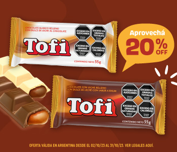 20% Off en Chocolate Tofi Octubre 2023