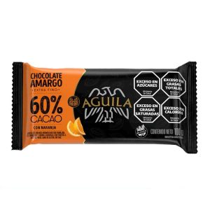 Chocolate Aguila 60% Cacao con Naranja